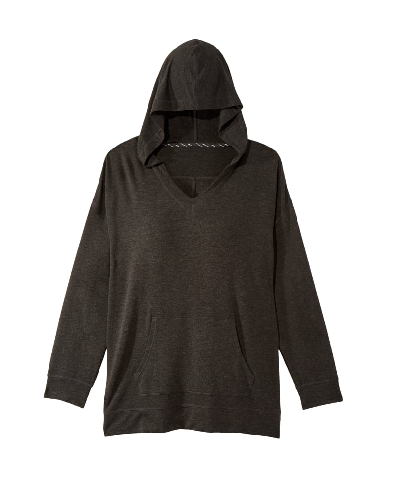 Front of plus size Sage Hoodie Tunic by Marc NY | Dia&Co | dia_product_style_image_id:124918
